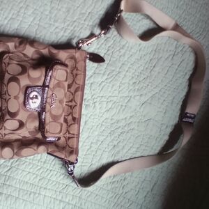 Coach Khaki Signature Crossbody Bag